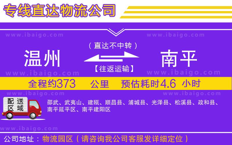 溫州到南平貨運(yùn)專線