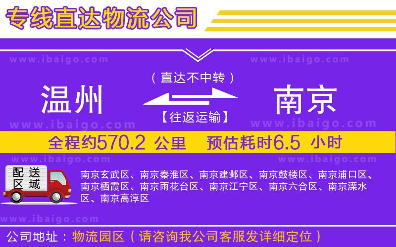 溫州到南京物流公司