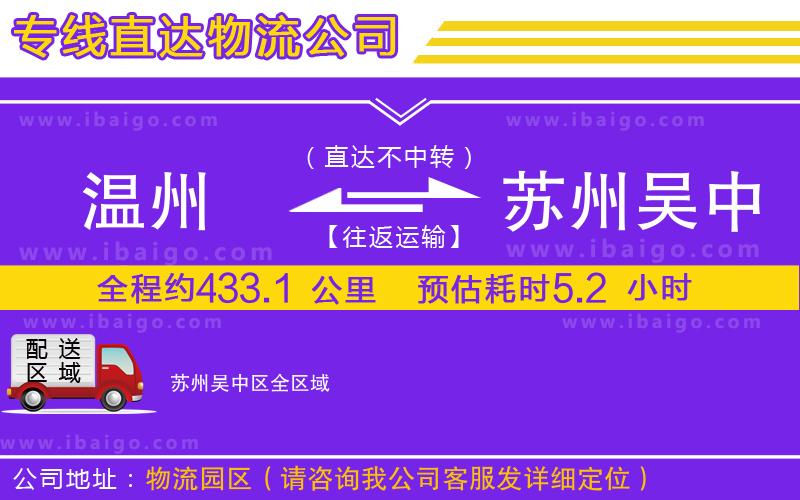 溫州到蘇州吳中區(qū)物流專(zhuān)線