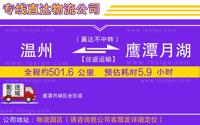 溫州到鷹潭月湖區(qū)貨運(yùn)專線