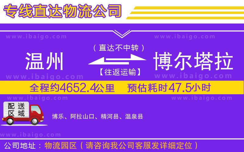 溫州到博爾塔拉蒙古自治州貨運公司