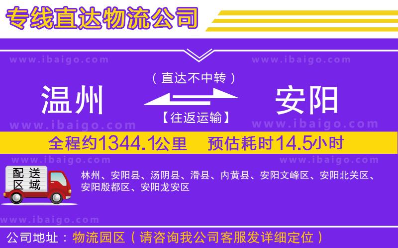 溫州到安陽(yáng)貨運(yùn)專(zhuān)線