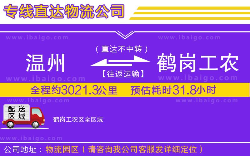 溫州到鶴崗工農(nóng)區(qū)貨運(yùn)公司