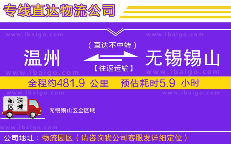 溫州到無錫錫山區(qū)物流專線